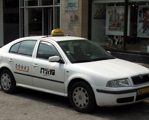 Израильское такси. Skoda.